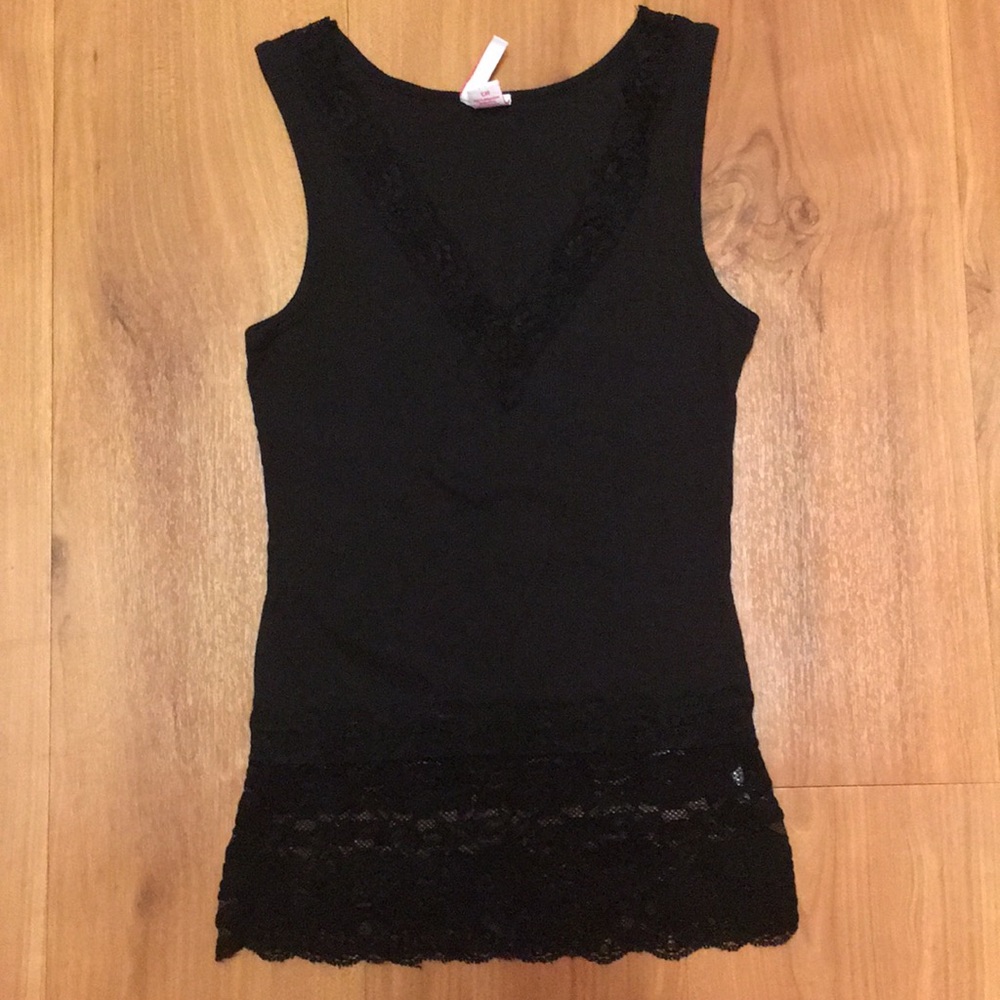 Black Lace Tank Top
